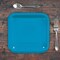 24 Count Turquoise Square Paper Dessert Plates for Wedding Birthday Party Shower Events Easy Cleanup 7 Inch